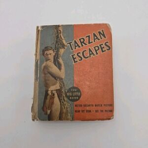 Tarzan Escapes Johnny Weissmuller Movie Big Little Book BLB 1936 Movie Tie In